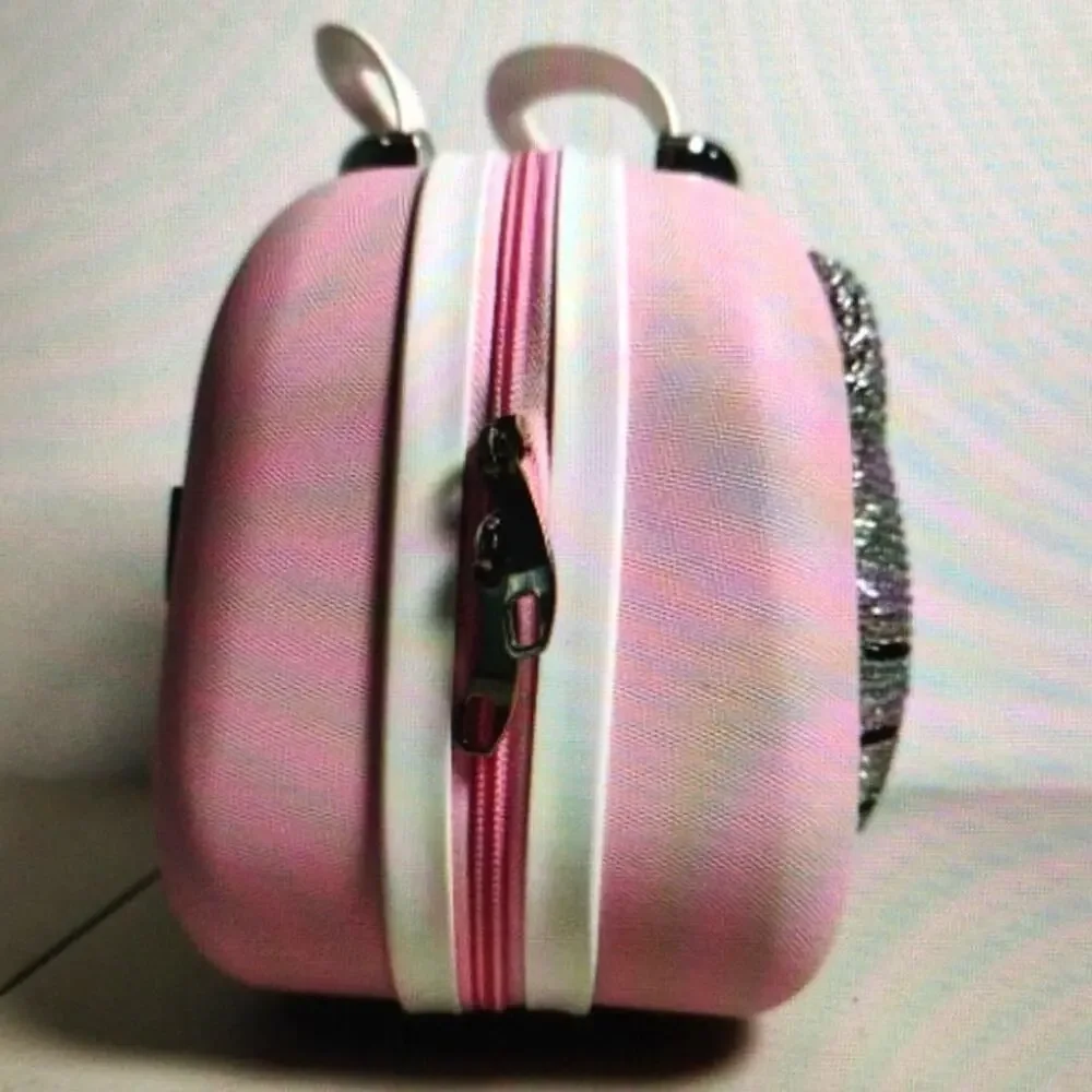 Hello Kitty Hard-Shell Travel Cosmetic Case with Mirror & Luggage Strap
